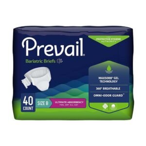 Prevail® Bariatric Adult Brief, Size B, Up to 100 in Waist, Case of 40